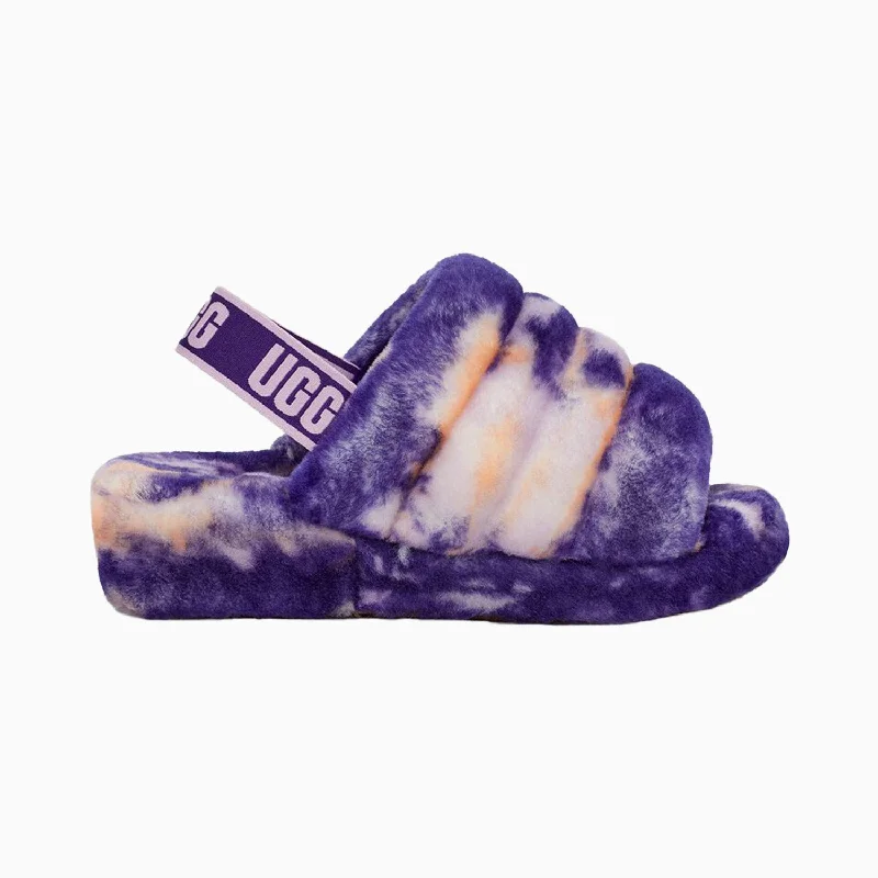 women's mushroom leather flats-Women's Fluff Yeah Marble Slide