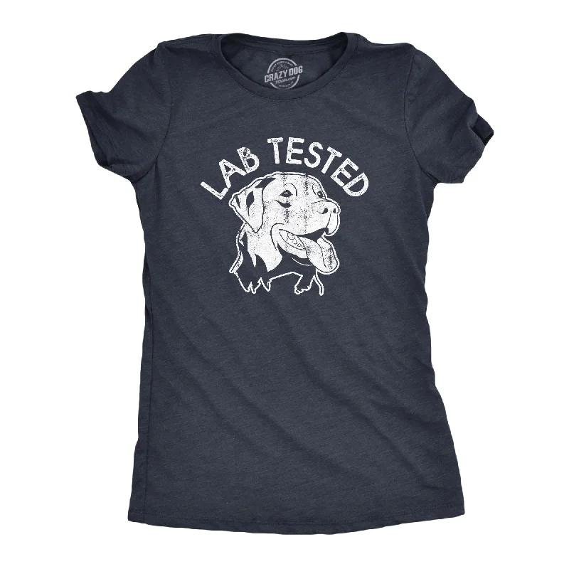 ladies braided flats-Womens Lab Tested T Shirt Funny Pet Puppy Labrador Retriever Joke Tee For Ladies