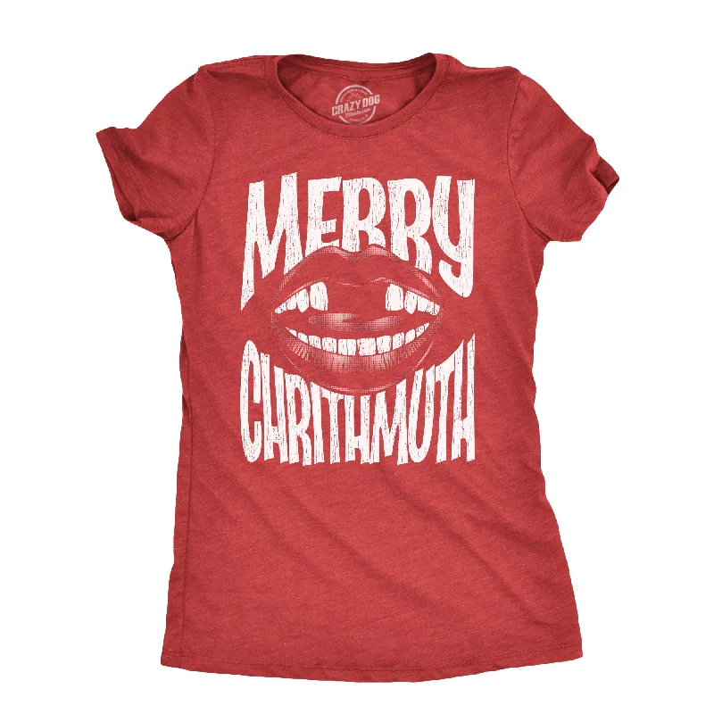 ladies welcome gowns-Womens Merry Chrithmuth T Shirt Funny Xmas Lisp Joke Tee For Ladies