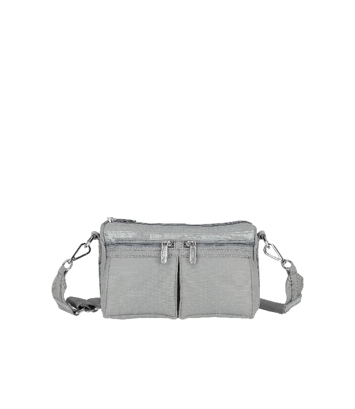 Women's soft sling bags-East/West Double Pocket Bag