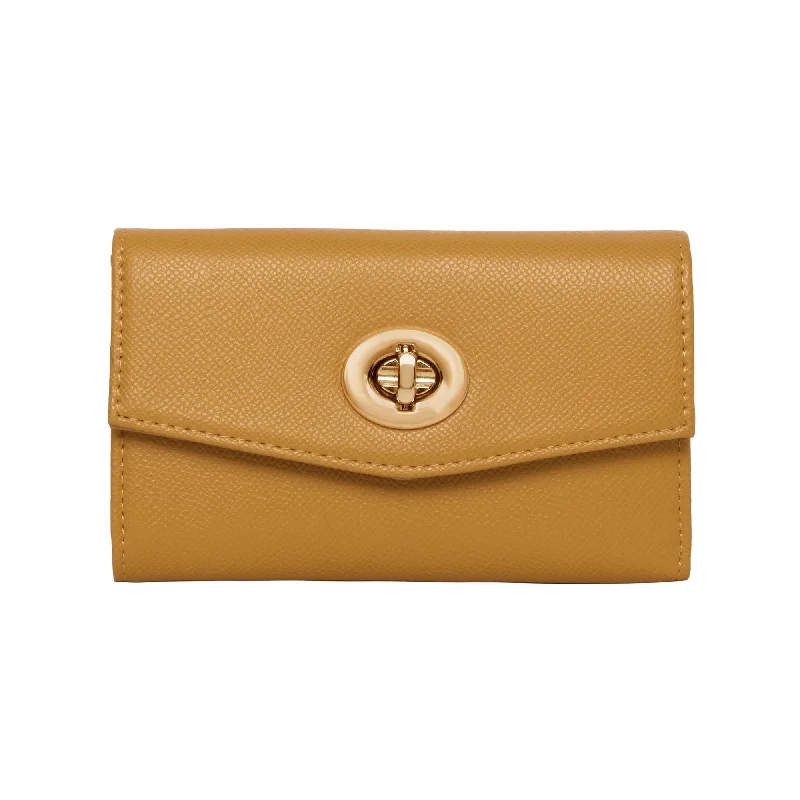 Ladies elegant crossbody bags-Accessorize London Women's Faux Leather Ochre Amy Wallet