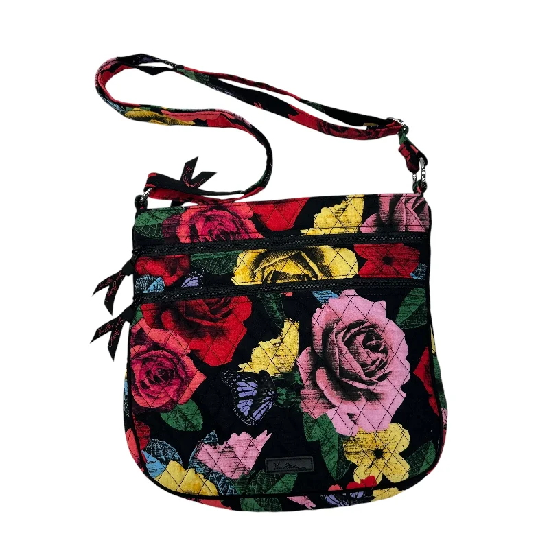 Female casual purses-Crossbody By Vera Bradley In Floral Print, Size:Large