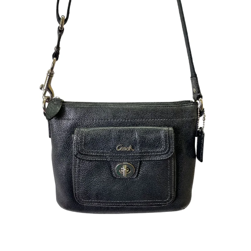 Women's soft shoulder bags-Crossbody Designer By Coach In Black, Size:Small