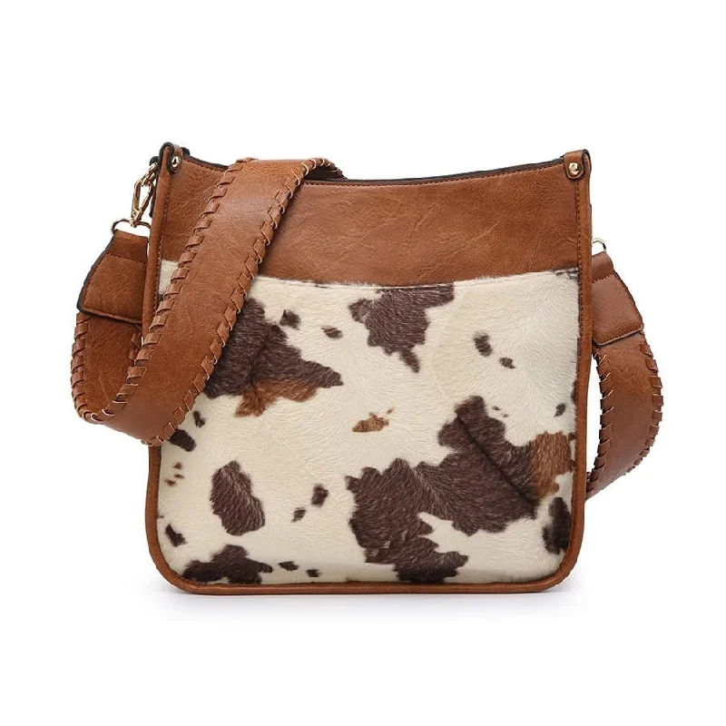 Women's leather purses-M1977COW Cow Hide Crossbody