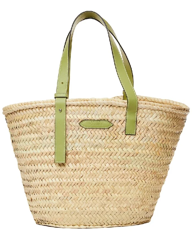 Female stylish shoulder bags-POOLSIDE The Essaouira Small Straw Tote