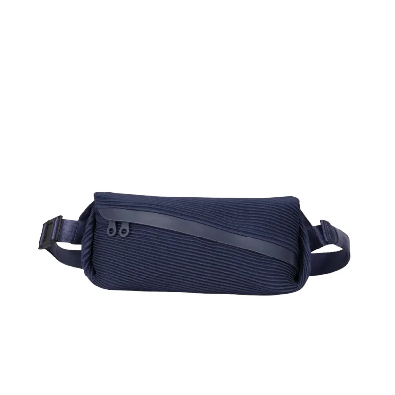 Female elegant purses-BIAS PLEATS WAISTBAG