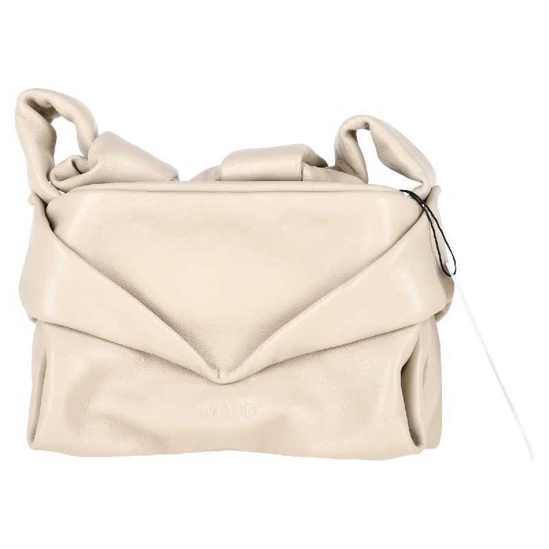 Ladies trendy purses-Staud Kiss Bag in White Leather