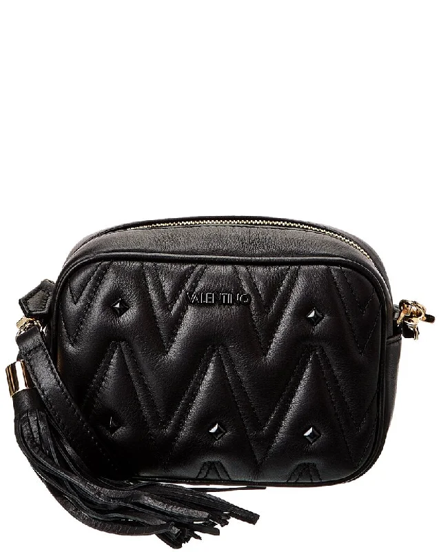 Women's luxurious leather totes-Valentino by Mario Valentino Amel Diamond Leather Crossbody