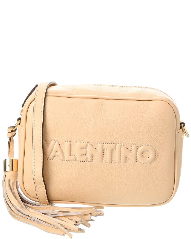 Female durable tote bags-Valentino by Mario Valentino Mia Embossed Leather Crossbody