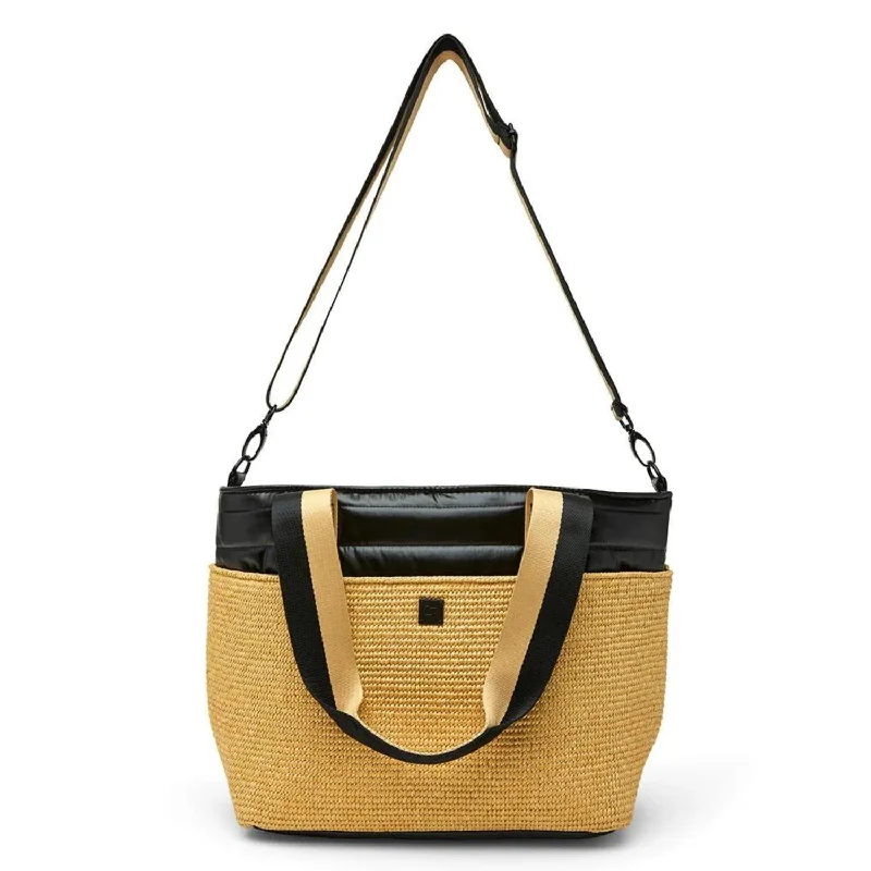 Women's embroidered purses-Women's Trailblazer Bag In Dune Raffia/black