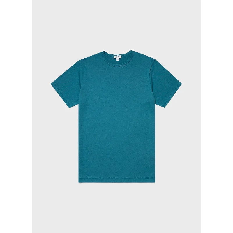 ladies shirred blouses-Classic T-shirt | Men | Lagoon Blue