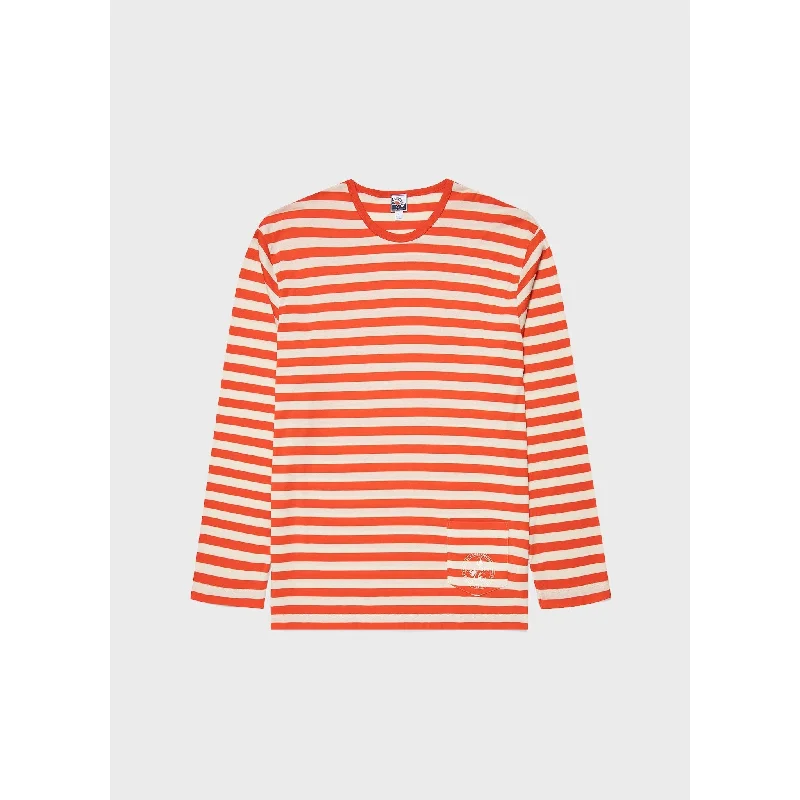 ladies taffeta vests-Sunspel x Nigel Cabourn Long Sleeve T-shirt | Men | Orange x Stone White